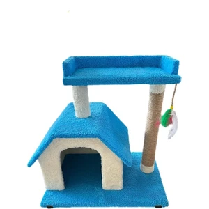 Chitto Kedi Evi ve Tırmalama Tahtası  – 2 Katlı Konforlu Oyun Alanı