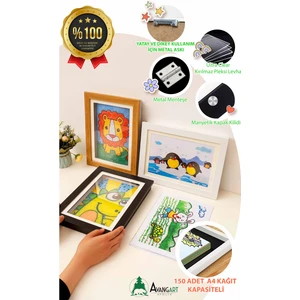 Çocuk Sanat Çerçevesi, Katlanır Resim Çerçevesi Beyaz A4