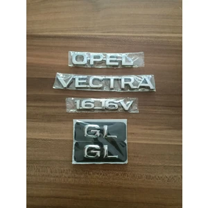 Opel Vectra 1.6_16V Bagaj Yazısı Gl Kapı Çıtası Yazısı Opel Vectra 1.6 16V Gl Yazısı Seti Opel Gl