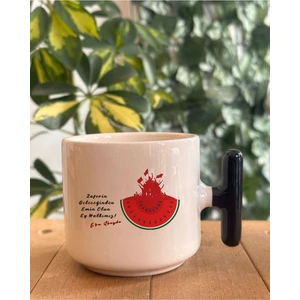 Filisin, Kudüs, Gazze Temalı Hediyelik Özel T Kupa Bardak (Filistin Karpuzlu Özel Tasarımlar)