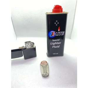 Zippo Çakmak Xlite 125 ml Benzin Zippo Çakmak Taşı X5 Full Çakmak Set Mat Siyah Renk