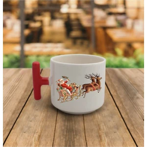 Yılbaşı Noel Temalı El Yapımı T Kupa