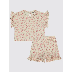 Civil Baby Kız Bebek Şortlu Takım 6-18 Ay Bej