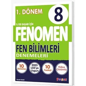 Fenomen Yayıncılık Fenomen 8. Sınıf Lgs 1. Dönem Fen Bilimleri Denemeleri