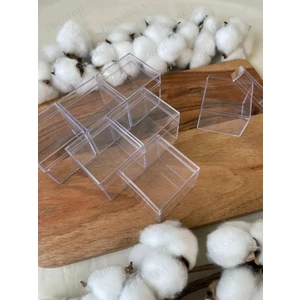 Söz, Nişan, Kına, Düğün, Mevlüt, Sünnet, Nikah Şekeri 5 x 5 x 5  cm  Kapaklı Mika Küp Kutu