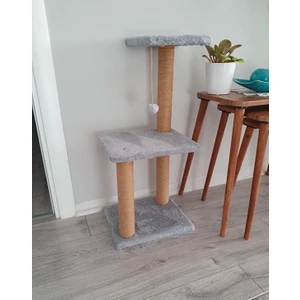 İki Katlı Kedi Tırmalaması Büyük Tırmalama Tahtası Antrasit