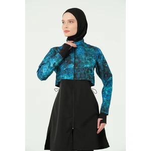 Parmak Geçirmeli Crop Tesettür Mayo