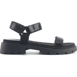Nine West ONALA 5FX Siyah Kadın Kalın Taban Sandalet