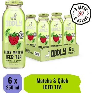 Berry Matcha Soğuk Çay Cam Matcha Çilek 250 ml x 6 Adet