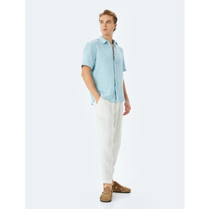 Pamuklu Düğmeli Kısa Kollu Gömlek