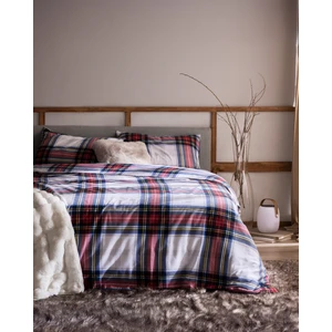 Saul Çift Kişilik  Pamuk Flanel Nevresim Takımı - Beyaz