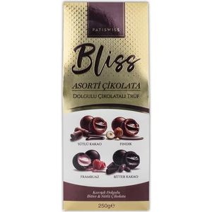 Bliss Sütlü ve Bitter Dolgulu Çikolata 250 gr Zengin Lezzet ve Kalite