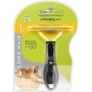 Furminator Profesyonel Kedi & Köpek Tüy Toplayıcı Tarak – Paslanmaz Çelik, Ergonomik Kaymaz Sap, 10.16 cm Genişlik, Tek Tuşla Tüy Bırakma, Ölü Tüy Azaltıcı Fırça