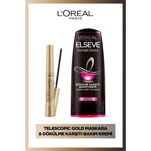 L'oréal Paris Telescopic Maskara - Siyah & Elseve Komple Bakım Kremi 390 ml Seti