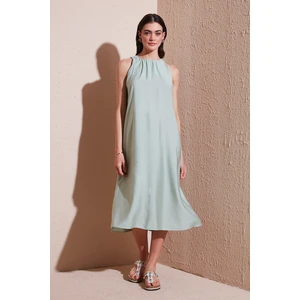 Regular Fit Halter Yaka Midi Boy Elbise Bayan Elbise 67810049