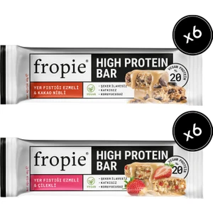 Vegan High Protein Bar 12’Li Set - Yer Fıstık Ezmeli & Çilekli & Kakao Nibli