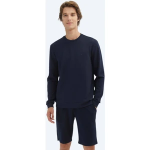 Lacivert Bisiklet Yaka Sweatshırt