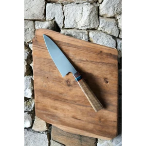 32CM  4034 Çelik, El Yapımı Gyuto Model, Şef Bıçağı Ahşap Sap Epoksi Önlük 1 Adet