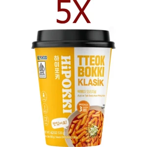 Acı ve Tatlı Soslu Kore Tteokbokki Pirinç Keki 120 gr 5'li