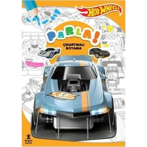 Hot Wheels Parla Çıkartmalı Boyama Kitabı