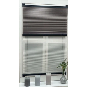 Yazar Home Gece Gündüz Katlanabilir Kül Gri Cam Balkon Plise Perde