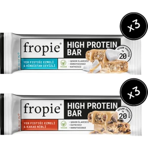 Vegan High Protein Bar 6’Lı Set - Yer Fıstık Ezmeli & Kakao Nibli & Hindistan Cevizli