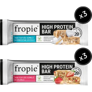 Vegan High Protein Bar 6’Lı Set - Yer Fıstık Ezmeli & Çilekli & Hindistan Cevizli