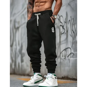 Amor Man Büyük Beden Özel Tasarım Tribal Bacak Baskılı Ultra Rahat Pamuk Ter Tutmayan  Erkek Eşofman Altı