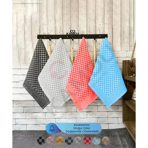 Taht 4 Adet 40 x 60 cm  Ekose Desen, Alman Peçetesi, Mutfak Havlusu, Kurulama Havlusu, Mutfak Havlusu