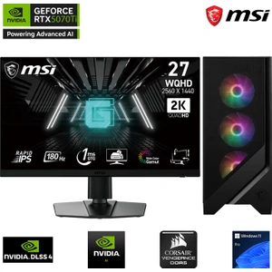 Go Gamer S32DK i9 14900KF / 64GB 6000MHz DDR5 Ram / 2TB SSD GEN4 / RTX5070Ti 16GB / 240mm Sıvı Soğutma / 27" 2K 180Hz. / B760 MSI Oyuncu Bilgisayarı