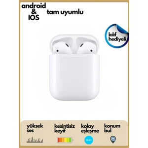Beyaz 2. Nesil Tüm Telefonlar ile Uyumlu Bluetooth 5.0 Kulakiçi Kulaklık