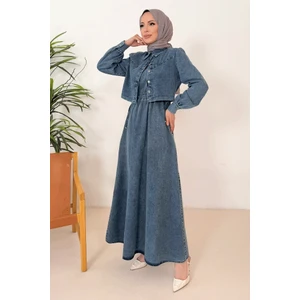 Ceket Elbise Ikili Takım 1364 - Mavi