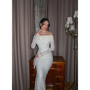 Astarlı Madonna Yaka Elbise