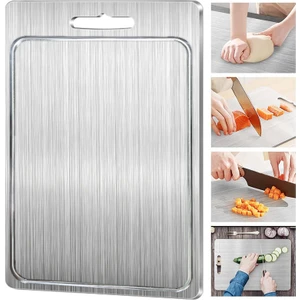Küf Önleyici 316 Paslanmaz Çelik Kesme Tahtası 25*15CM (Yurt Dışından)