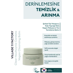 Village 11 Factory Clear Houttuynia Cordata Vegan Cleansing Balm 100ML - Şerbet Tipi Yatıştırıcı Heartleaf Vegan Makyaj ve Yüz Temizleme Balmı