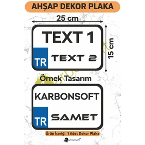 Kişiye Özel Ahşap Dekor Plaka, Bisiklet Plaka, Isimli Plaka, Cam Önü Plakası, Aksesuar Plaka