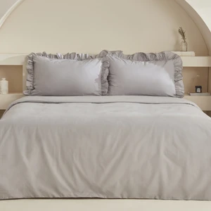 Karaca Home Pure  Pamuk Çift Kişilik Nevresim Takımı Gri