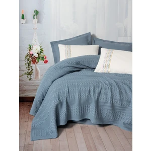 Cotton Box Aura Tek Kişilik Pike Takımı Pebble Indigo