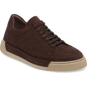 Kahve Hakiki Nubuk Deri Erkek Sneaker - E24I1AY56905-A39