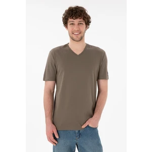 U.S. Polo Assn. Erkek Vizon Tişört Basic 50305858-VR052