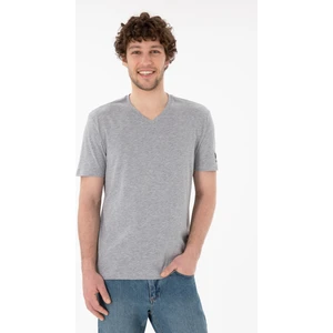 U.S. Polo Assn. Erkek Gri Melanj Tişört Basic 50305858-VR086