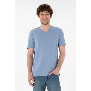 U.S. Polo Assn. Erkek Mavi Tişört Basic 50305858-VR036