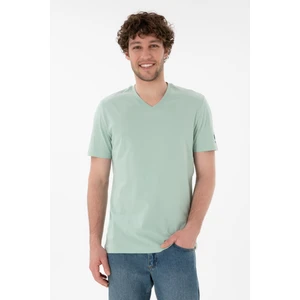 U.S. Polo Assn. Erkek Su Yeşili Tişört Basic 50305858-VR048
