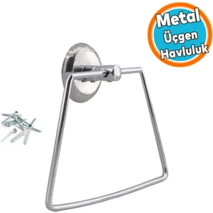 Metal Bez Havluluk Aparatı Lavabo Banyo Mutfak Aparat Standı Bez Havlu Askısı Vidalı Krom Paslanmaz