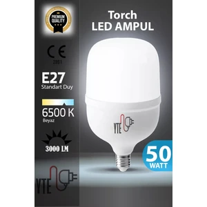 50 W Torch LED Ampul Beyaz 6500K Yüksek Aydınlatma/kalite 1 Adet