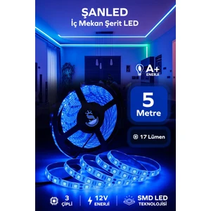 3 Çipli Iç Mekan Şerit Led Tüm Mekanlar-(Trafosuz) 5,10,20,30,40,50,100m
