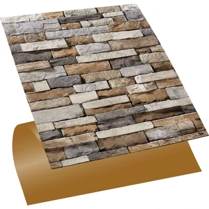 Kendinden Yapışkanlı Geometrik Taş Desenli Pvc Karo 30X30 cm (11 Adet) 1 M2