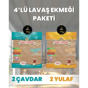 Asrın Tandırı 2 Adet Ekşi Mayalı Çavdar + 2 Adet Ekşi Mayalı Yulaf Lavaş Ekmeği Paketi