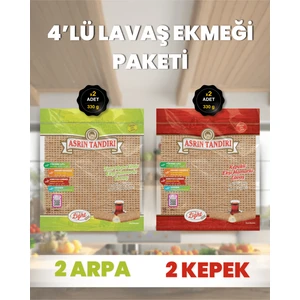 4'LÜ (2 Adet Ekşi Mayalı Arpa + 2 Adet Ekşi Mayalı Kepek Lavaş Ekmeği) Paketi