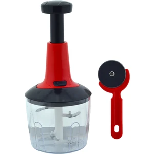 Basmalı Doğrayıcı 5 Bıçaklı El Rondosu 1 Lt.ve Hamur Kesme Ruleti (7X16,5CM)